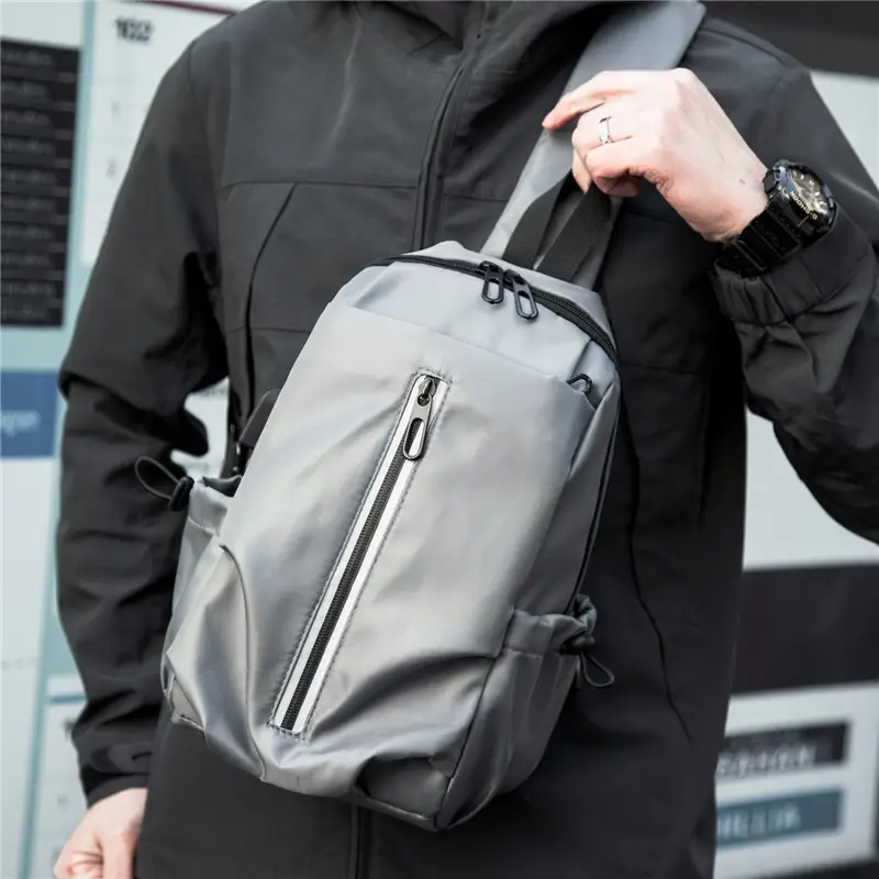 USB Charging Crossbody Bag Large Capacity Black Men's