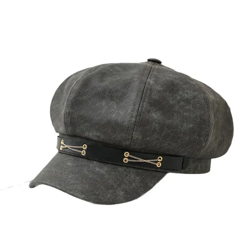 Women Duck Tongue Beret Hat Brown Autumn Winter - Image 10