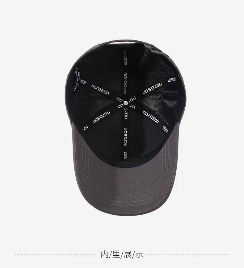 Men's Grey Baseball Cap with "NORRON" Logo — feature 14