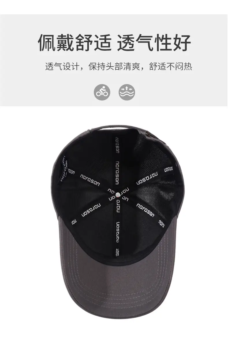 Men's Grey Baseball Cap with "NORRON" Logo — feature 5