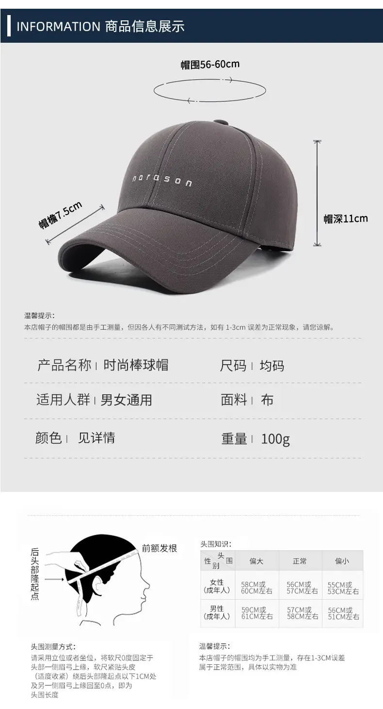 Men's Grey Baseball Cap with "NORRON" Logo — feature 6