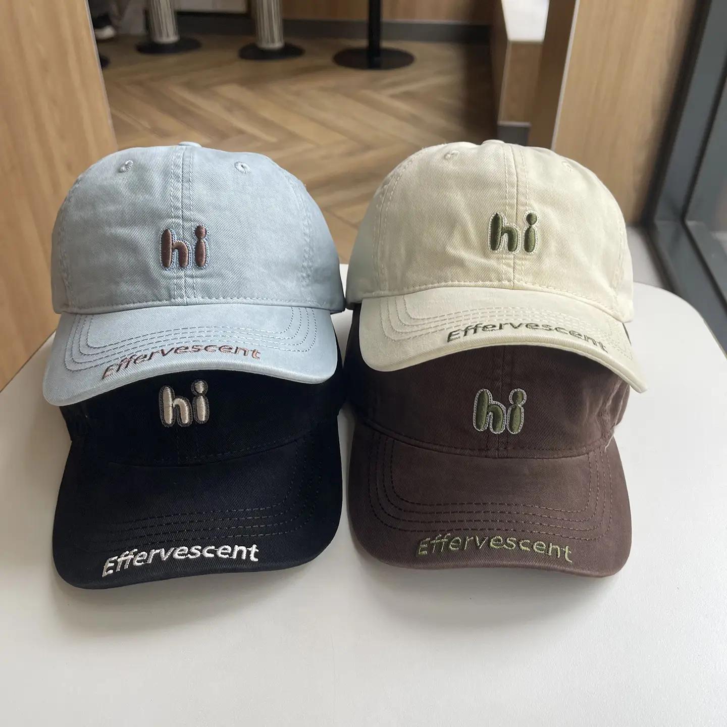 Children's Beanies White Easy Wash Baseball Caps — feature 1