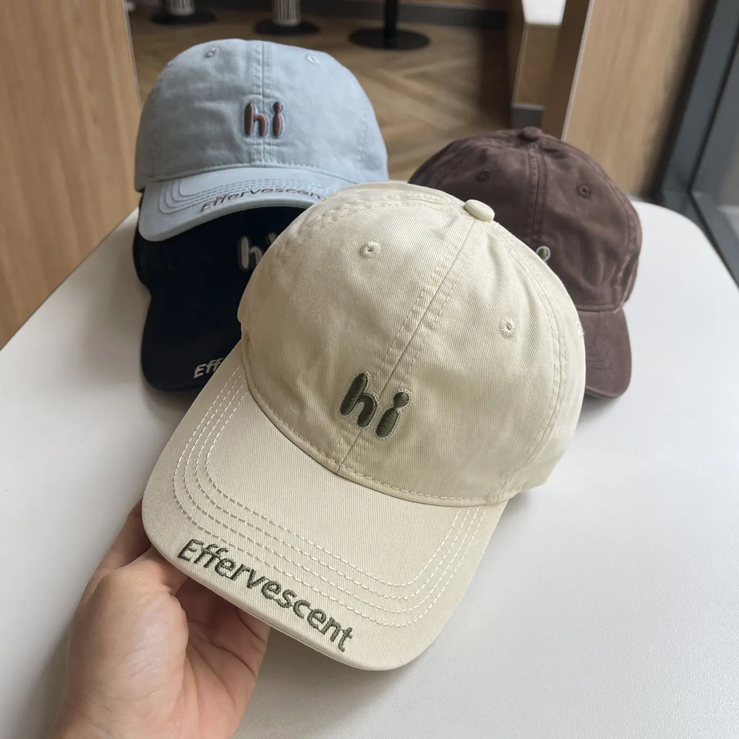 Children's Beanies White Easy Wash Baseball Caps — feature 2
