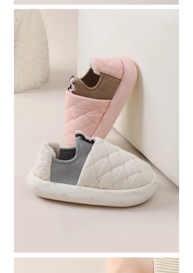 Winter Closed Back Cotton Slippers for Women Men — feature 13
