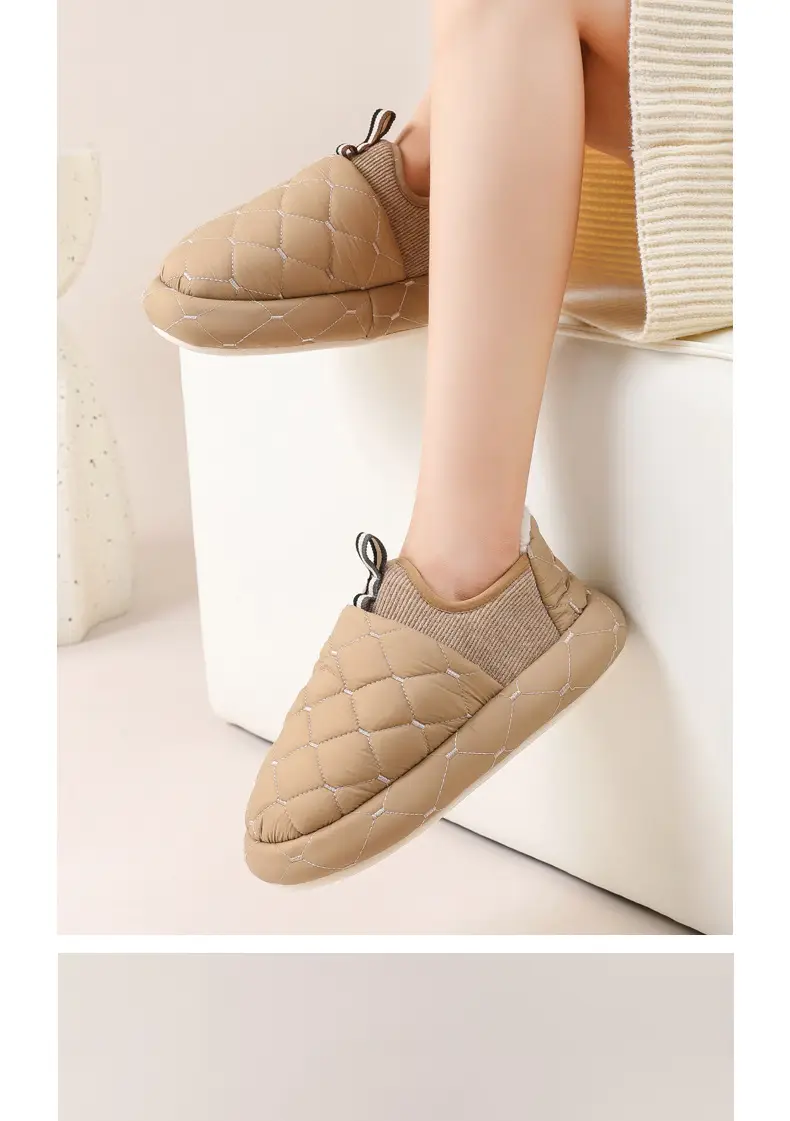 Winter Closed Back Cotton Slippers for Women Men — feature 14