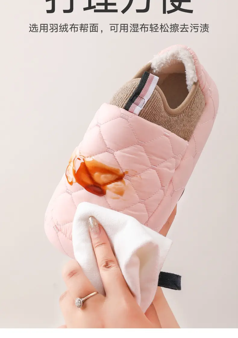 Winter Closed Back Cotton Slippers for Women Men — feature 8