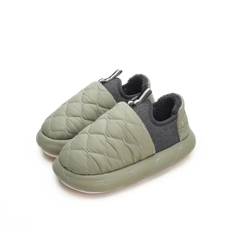 Winter Closed Back Cotton Slippers for Women Men