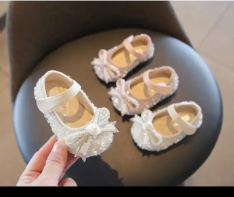 Baby Girl Shoes 1-3Yrs Pearl Bow Sole — feature 6