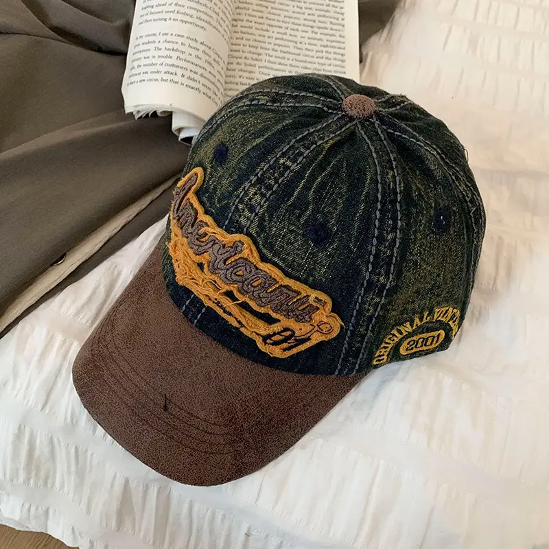 Wash Denim Baseball Caps Vintage Style Unisex