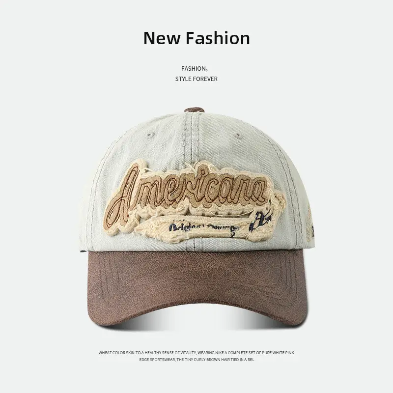 Wash Denim Baseball Caps Vintage Style Unisex — feature 7