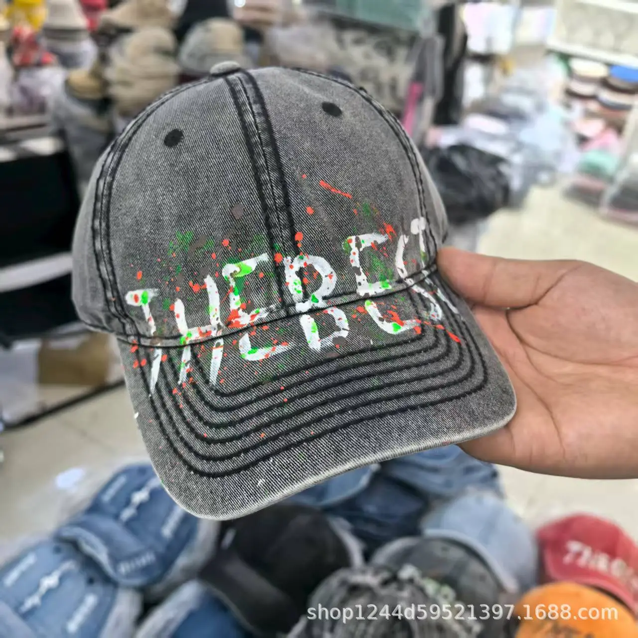 Red Cartoon Print Baseball Cap for Men Women — feature 3