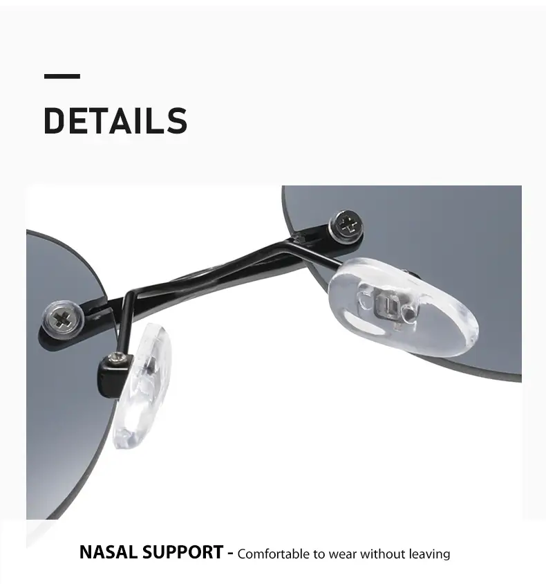 Retro Frameless Oval Sunglasses Y2K Metal Ins Sexy Sunglasses — feature 8