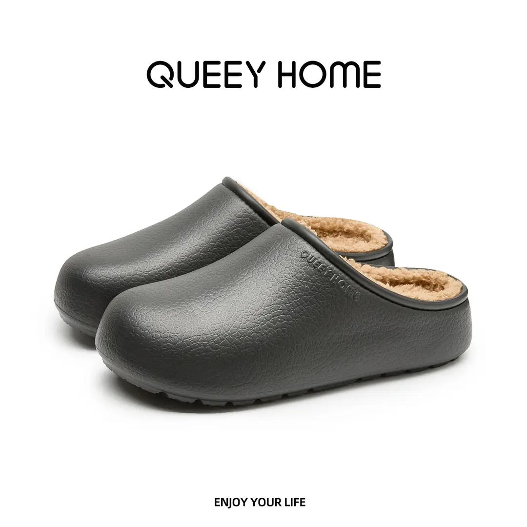 Birkenstock-Style Cotton Slippers for Women, Winter 2026 New Model, Antibacterial, Non-Slip, Thick-Soled, Warm, Waterproof, Suitable for Men to Wear Outside - Image 5