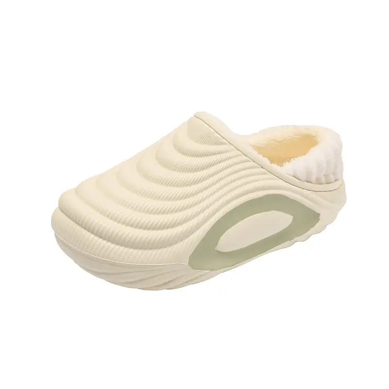 New Baotou Waterproof Cotton Slippers with Poop Feeling 2025 Home Cotton Shoes for Women Winter Warm Anti-Slip Couple Cotton Slippers - Image 3