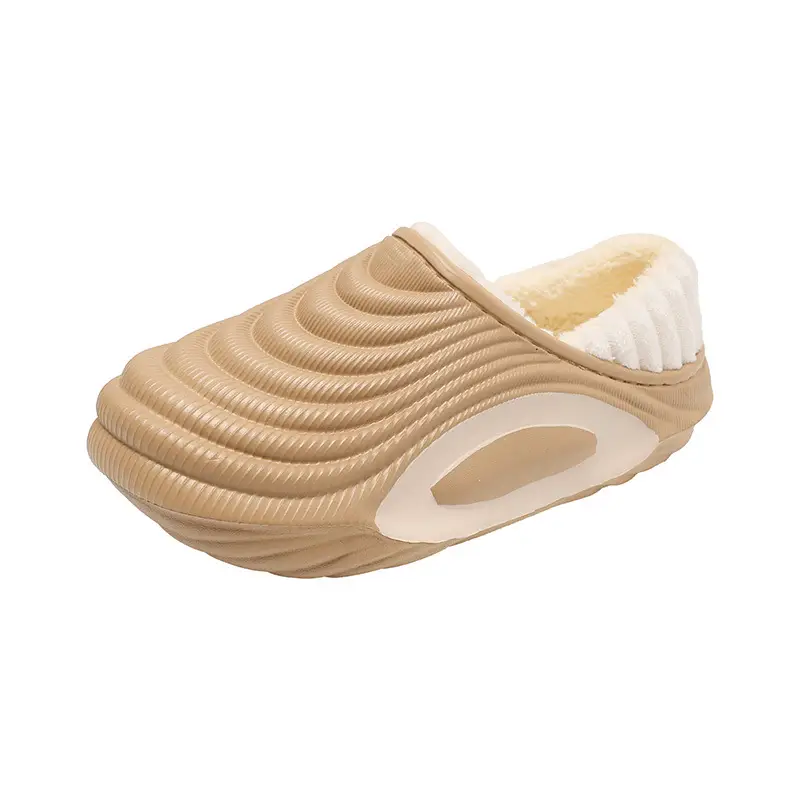 New Baotou Waterproof Cotton Slippers with Poop Feeling 2025 Home Cotton Shoes for Women Winter Warm Anti-Slip Couple Cotton Slippers - Image 4