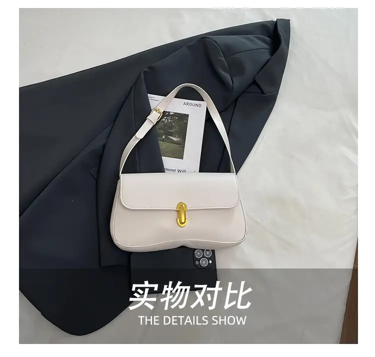 Korean Style Women's Pink Black White Shoulder Bag — feature 10