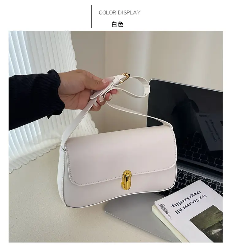Korean Style Women's Pink Black White Shoulder Bag — feature 14