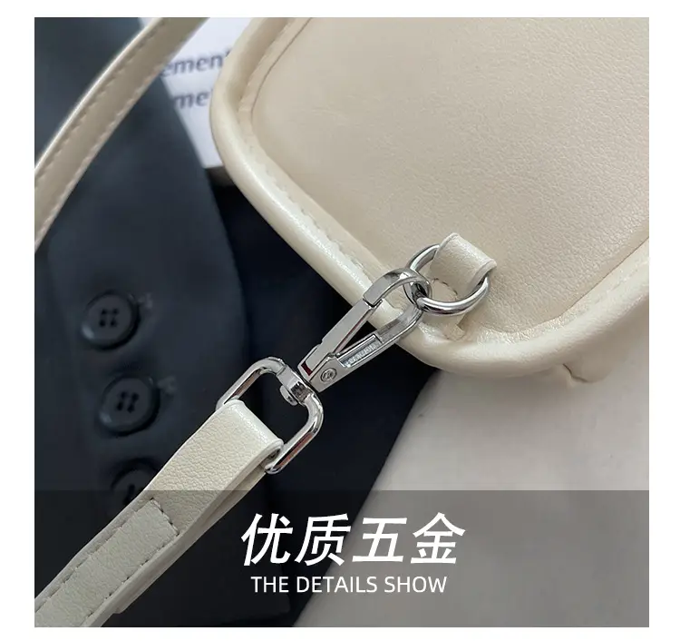 Korean Style Women's Pink Black White Shoulder Bag — feature 8