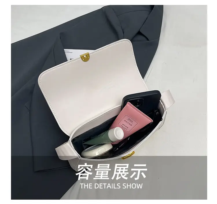 Korean Style Women's Pink Black White Shoulder Bag — feature 9