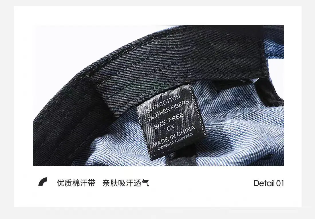 Men Denim Ripped Baseball Cap Spring Summer Street Fashion — feature 10