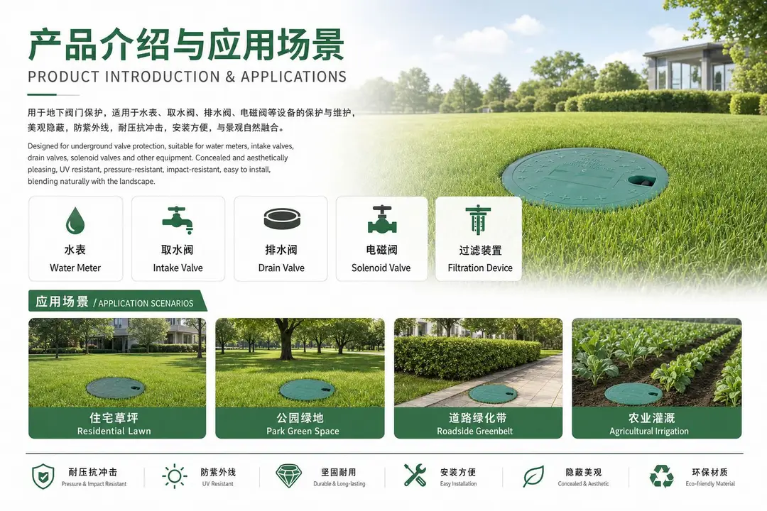Cross-Border Underground Water Valve Box Garden Irrigation Tools Greening Sprinkler Valve Box Multi-Size Valve Well — feature 5