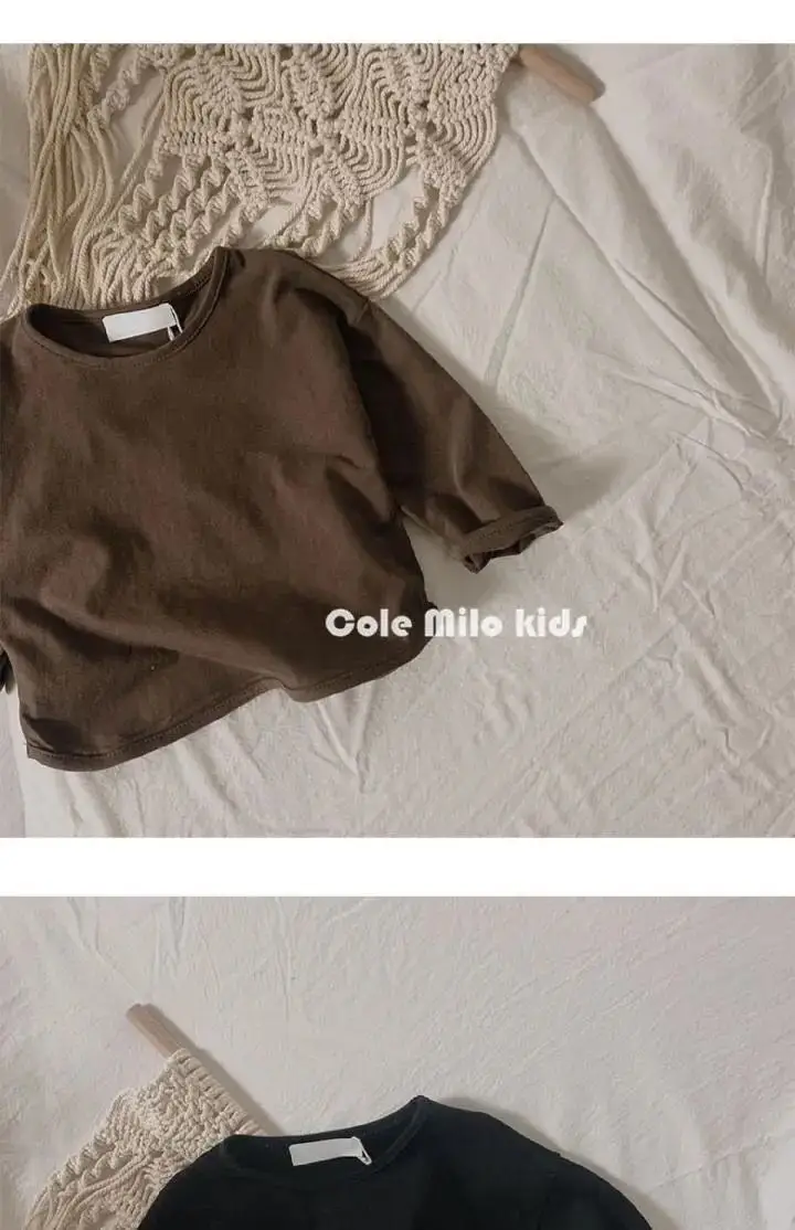 Blue Korean Style Loose Cotton T-Shirt for Boys Girls — feature 12