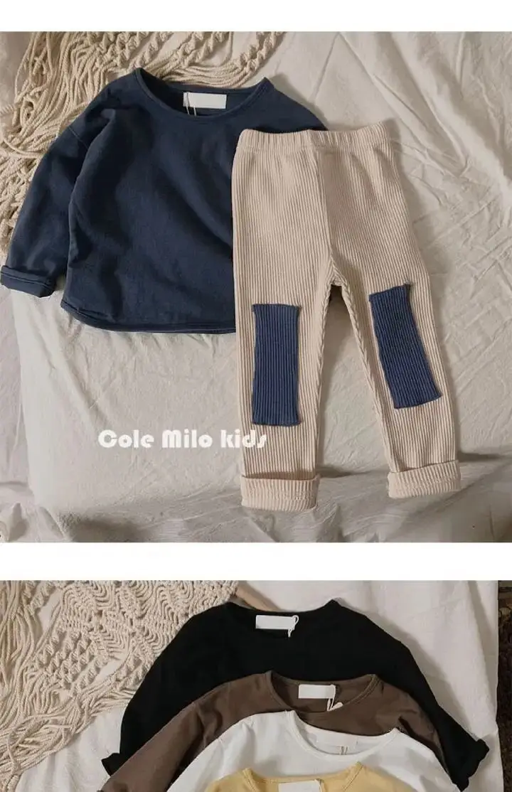 Blue Korean Style Loose Cotton T-Shirt for Boys Girls — feature 8