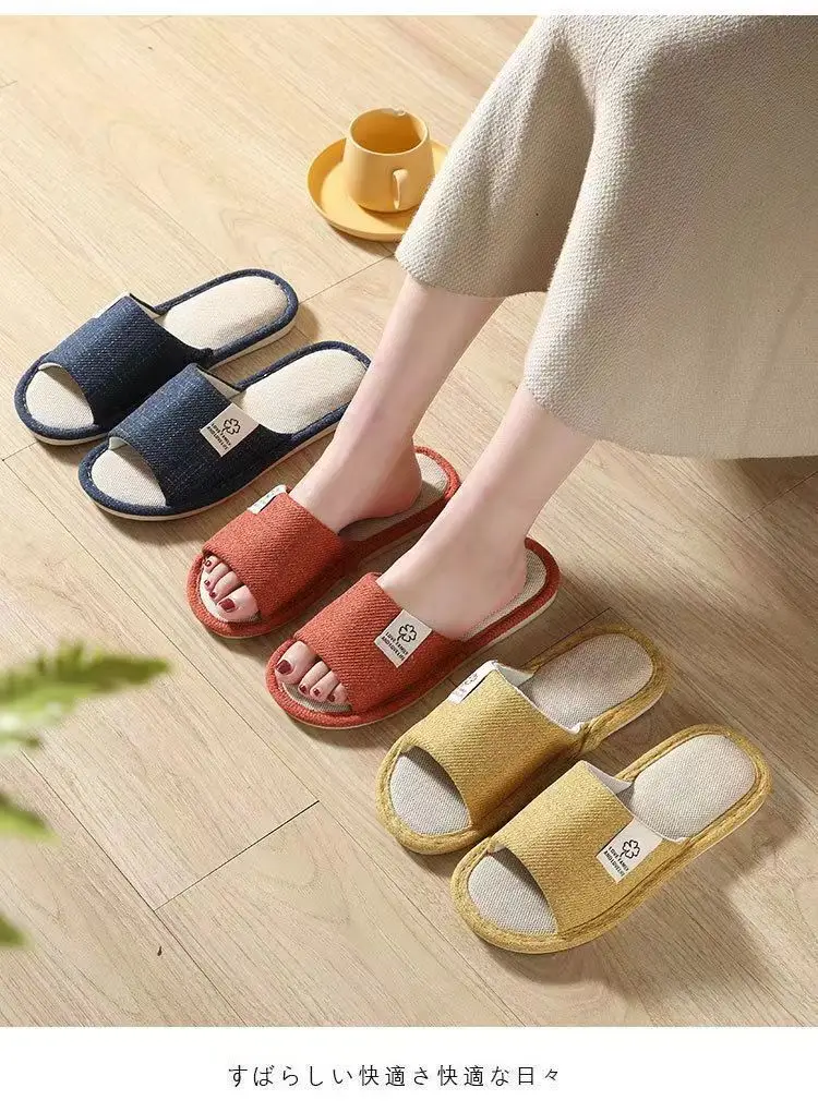 Home Slippers, Silent, Non-Slip, Suitable for All Seasons, Breathable, Lightweight, Couple's Slippers, Women's Slippers, Cotton and Linen Slippers, Men's Indoor Slippers — feature 13