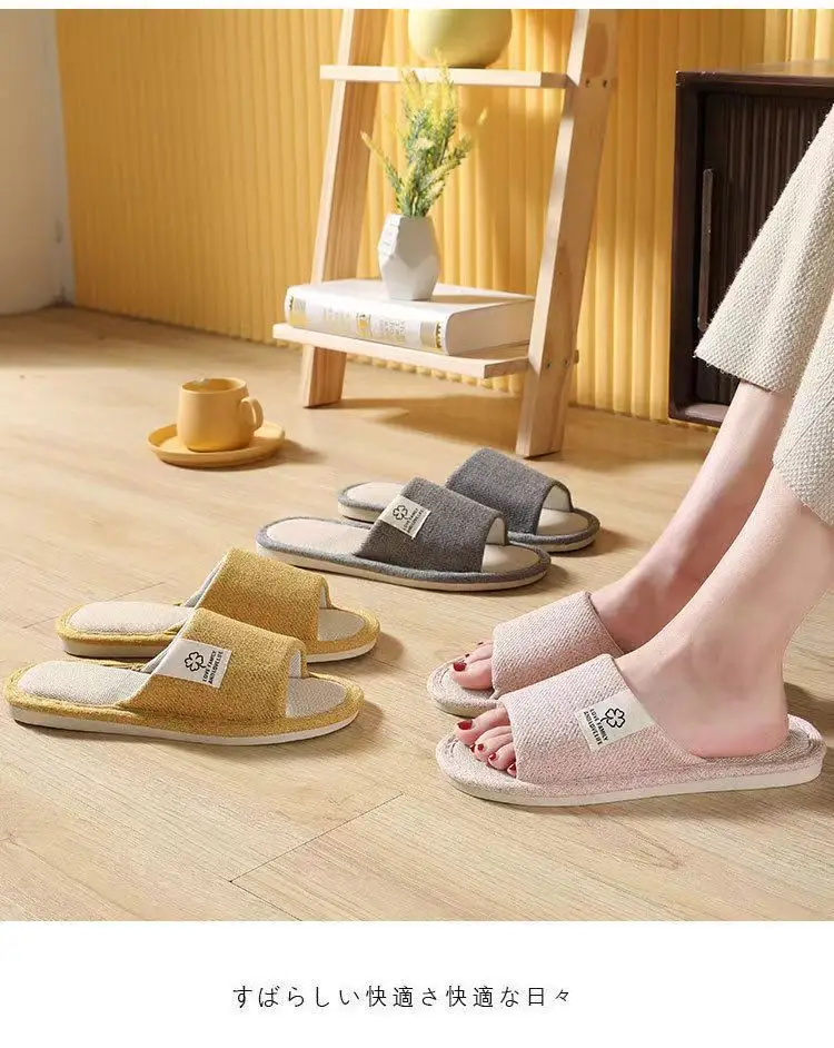 Home Slippers, Silent, Non-Slip, Suitable for All Seasons, Breathable, Lightweight, Couple's Slippers, Women's Slippers, Cotton and Linen Slippers, Men's Indoor Slippers — feature 15
