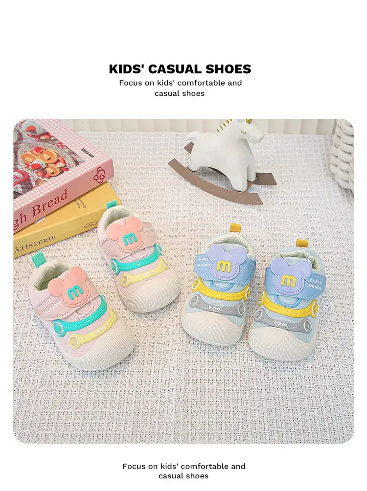Pink Cartoon Baby Slip-On Shoes for Toddler β feature 1