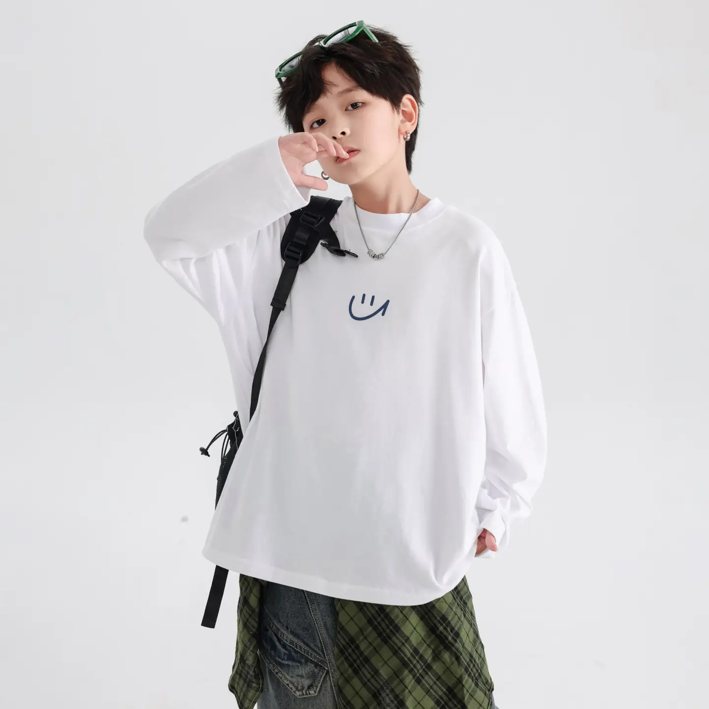 Boys Pure Cotton Long Sleeve T-Shirt Black 2026 - Image 5
