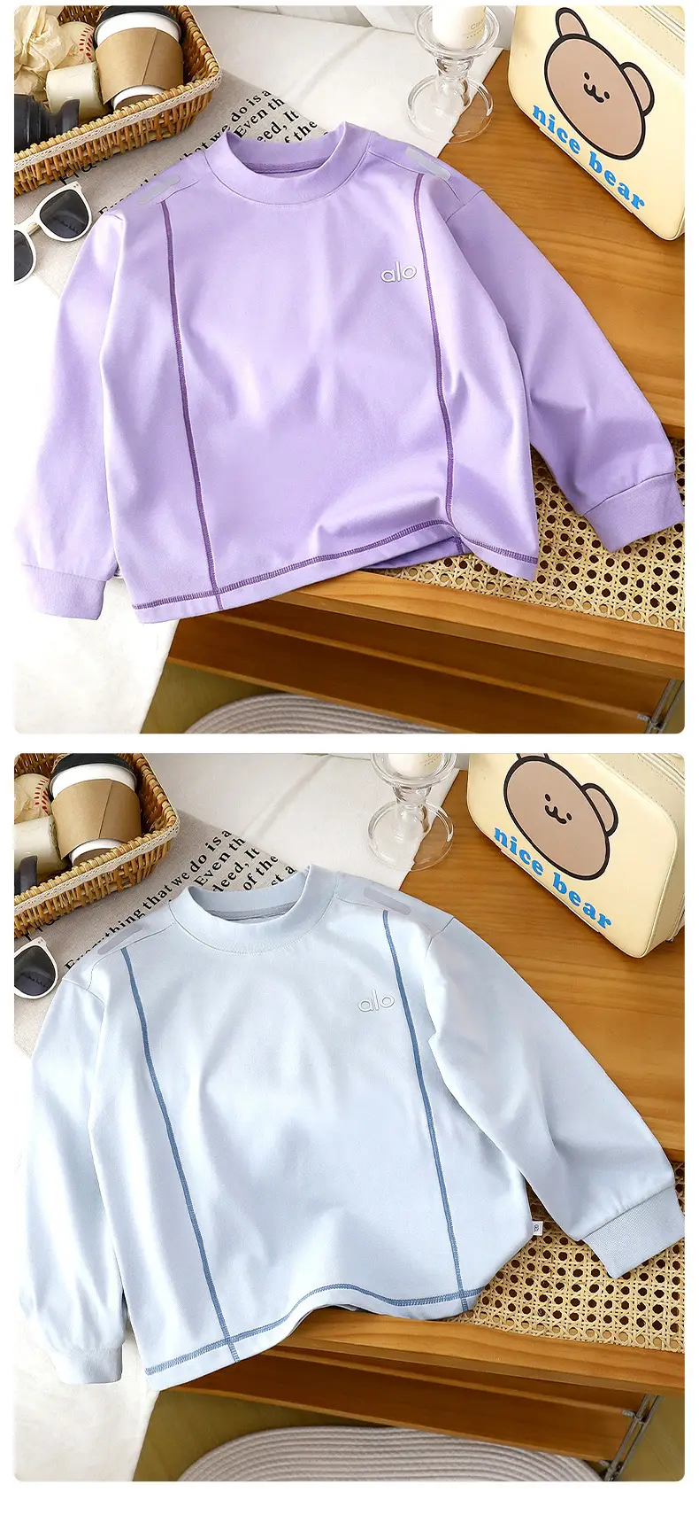 Alo Black Long Sleeve T-Shirt for Boys Girls 2025 — feature 11