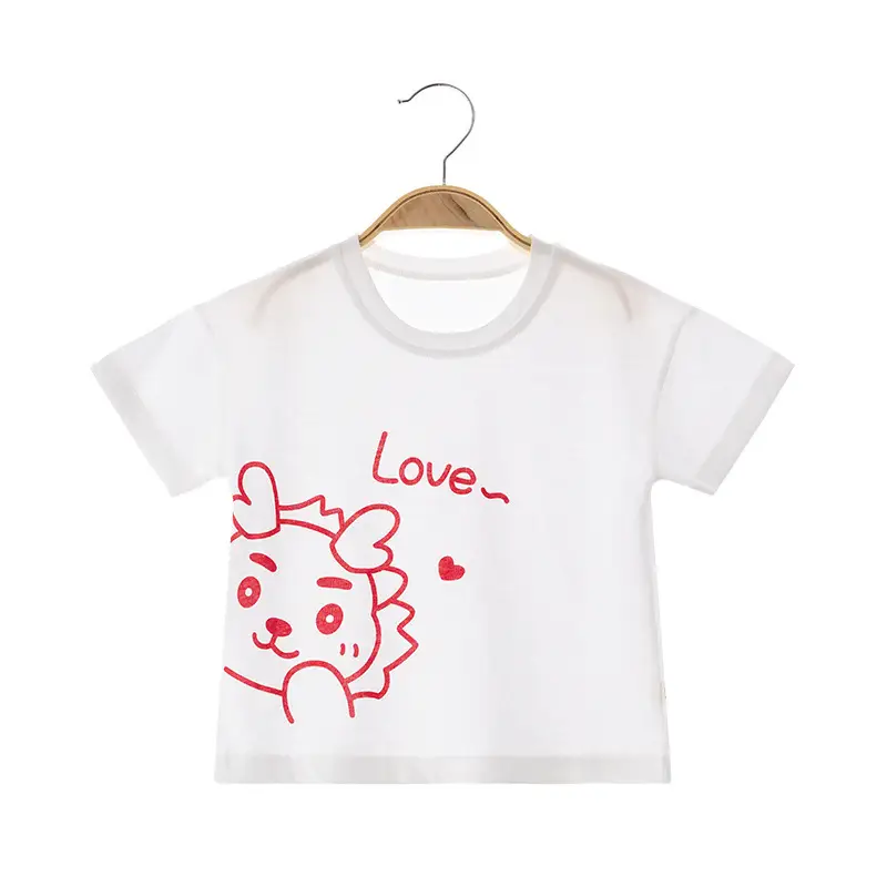 Baby Cotton T-Shirt White 0-3Yrs Kidsren Design