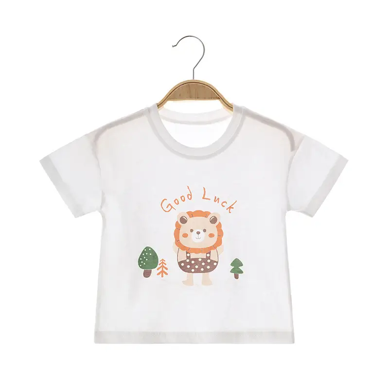 Baby Cotton T-Shirt White 0-3Yrs Kidsren Design