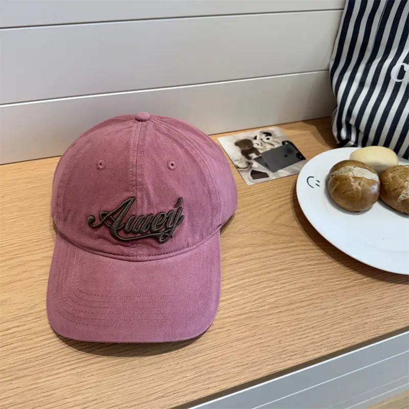 Navy Blue Letter Embroidered Baseball Cap for Women
