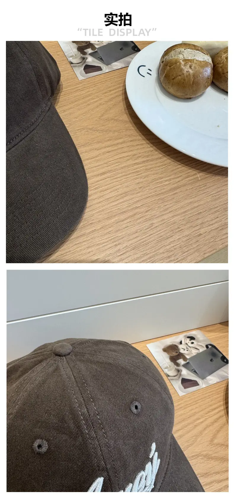 Navy Blue Letter Embroidered Baseball Cap for Women — feature 4