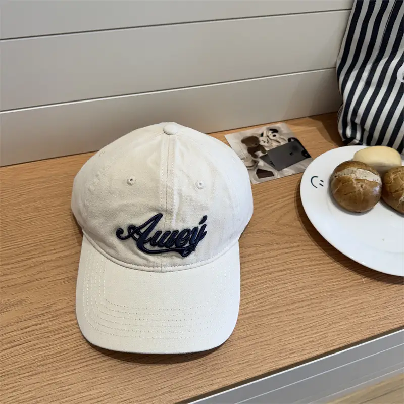 Navy Blue Letter Embroidered Baseball Cap for Women