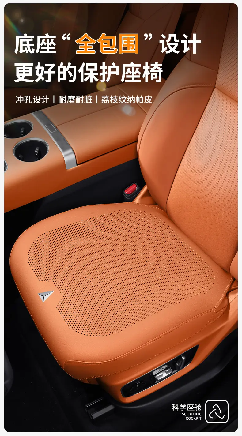 Dark Blue Nappa Leather Seat Cover S7 S07 S5 G318 — feature 2