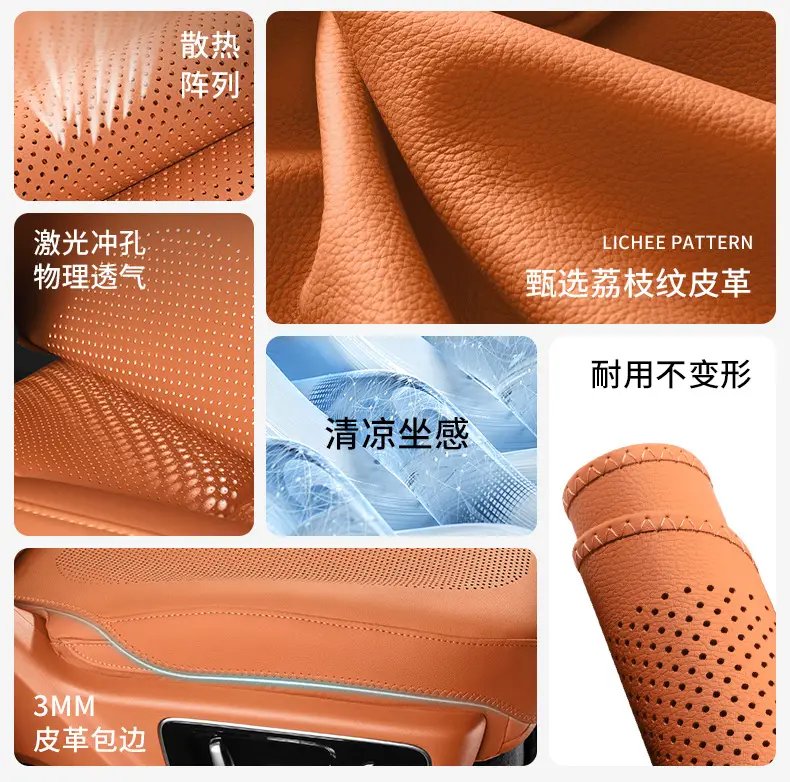 Dark Blue Nappa Leather Seat Cover S7 S07 S5 G318 — feature 3