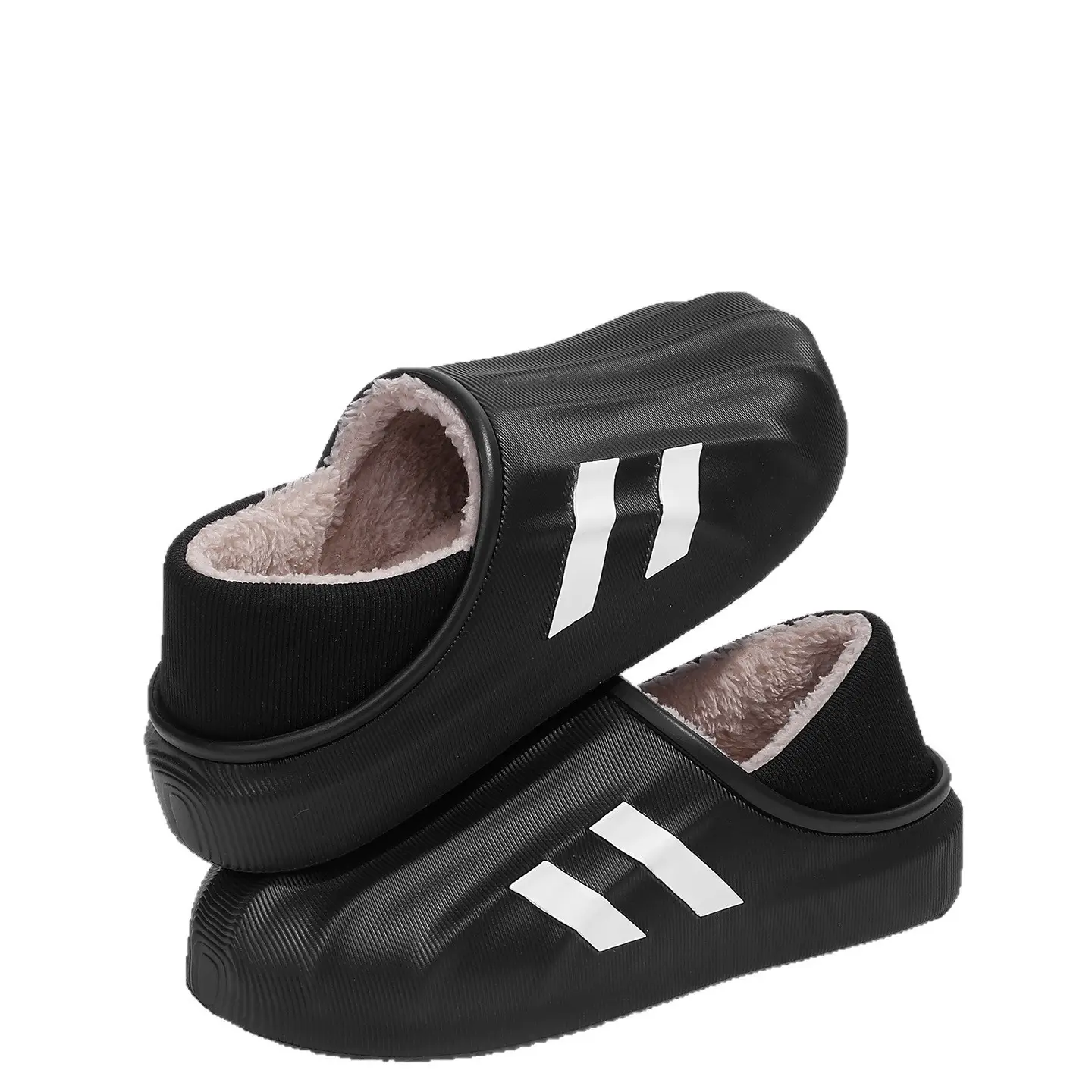 Eva Waterproof Cotton Slippers for Men Black Winter Anti-Slip - Image 8
