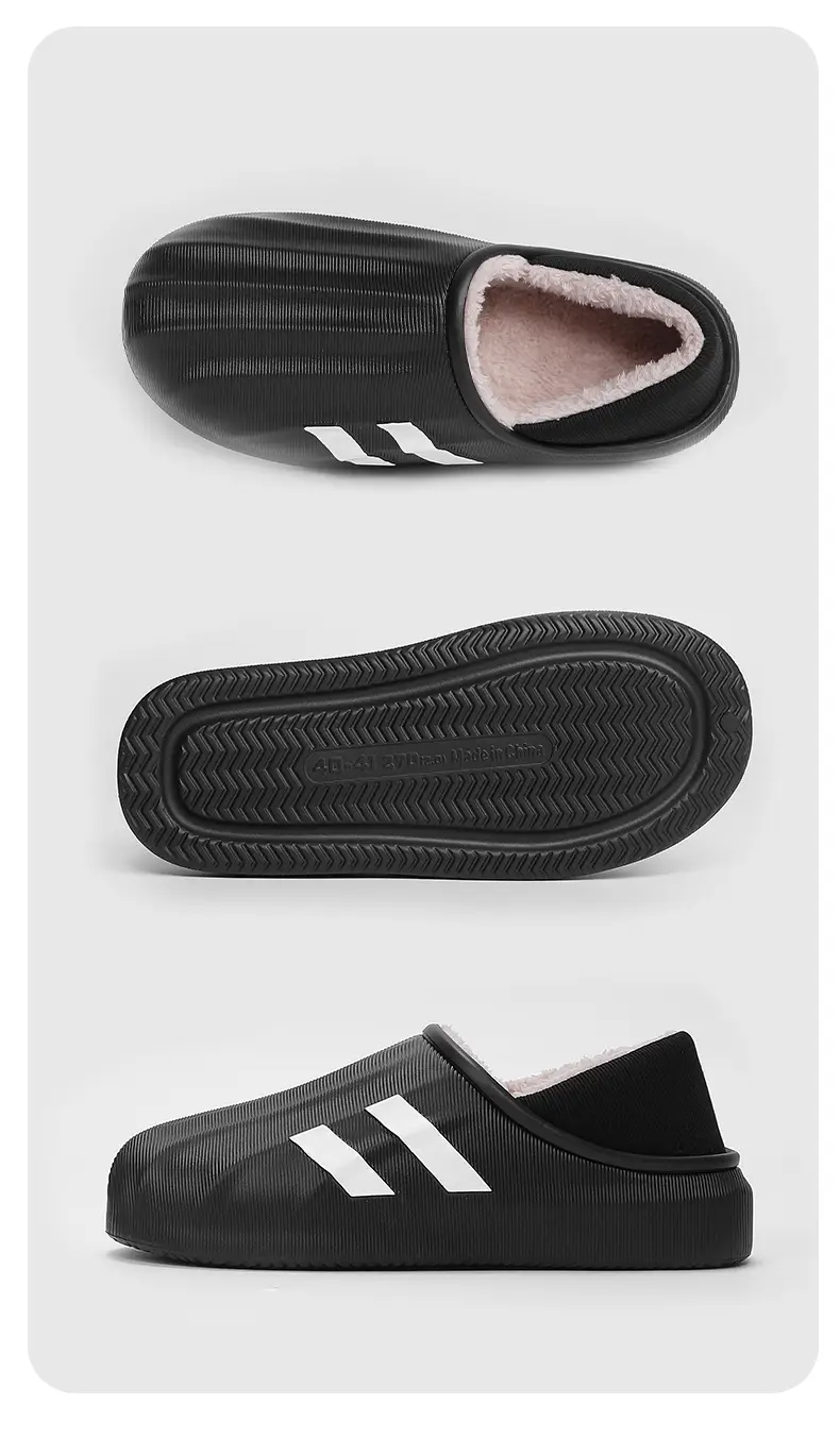 Eva Waterproof Cotton Slippers for Men Black Winter Anti-Slip — feature 13