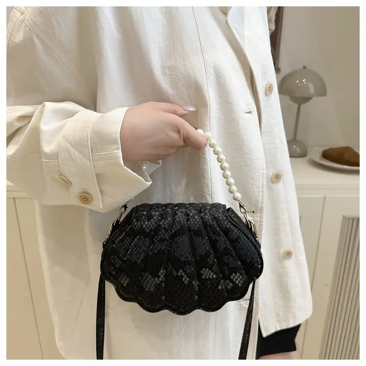 Pink Pearl Scallop Crossbody Bag for Women — feature 18