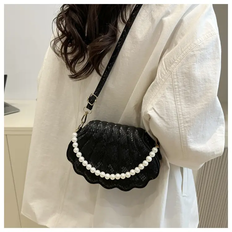 Pink Pearl Scallop Crossbody Bag for Women — feature 19