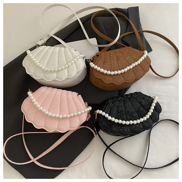 Pink Pearl Scallop Crossbody Bag for Women — feature 27