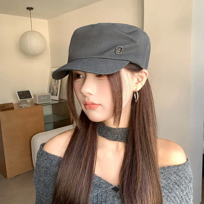 Women Flat Cap Sun Hat Navy Spring Autumn Face Cover — feature 5