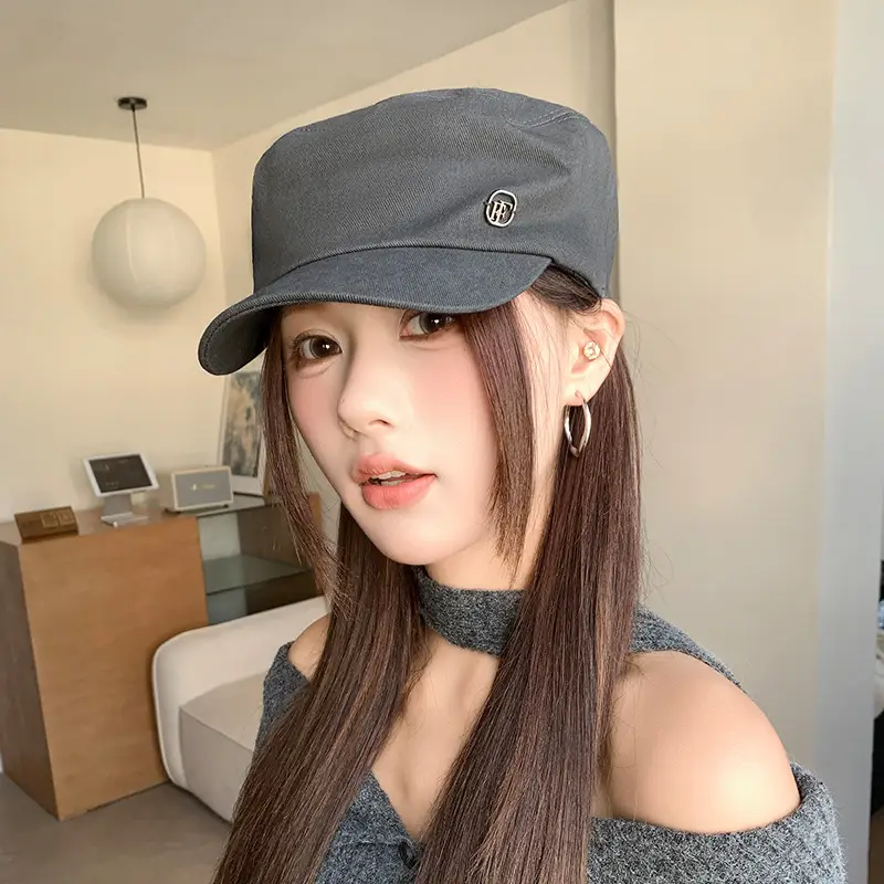 Women Flat Cap Sun Hat Navy Spring Autumn Face Cover — feature 7