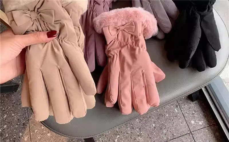 Winter Gloves for Women, Thickeneded and Velvet, Cold-Proof, Waterproof, Touch-Screen Cycling Electric Bike, Warm Ski Cotton Gloves — feature 12
