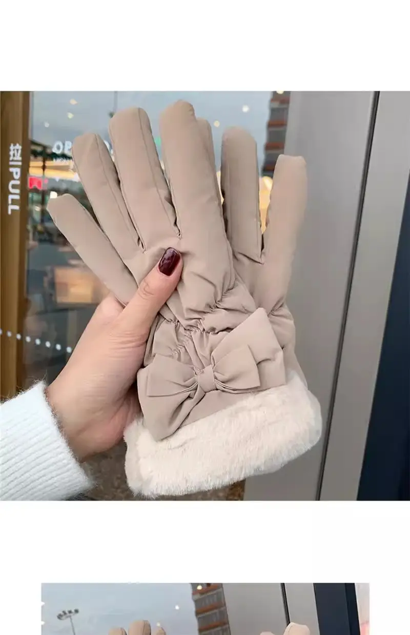 Winter Gloves for Women, Thickeneded and Velvet, Cold-Proof, Waterproof, Touch-Screen Cycling Electric Bike, Warm Ski Cotton Gloves — feature 13