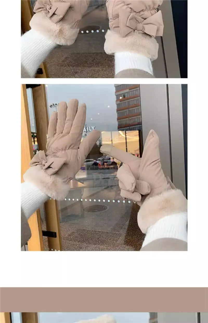Winter Gloves for Women, Thickeneded and Velvet, Cold-Proof, Waterproof, Touch-Screen Cycling Electric Bike, Warm Ski Cotton Gloves — feature 15