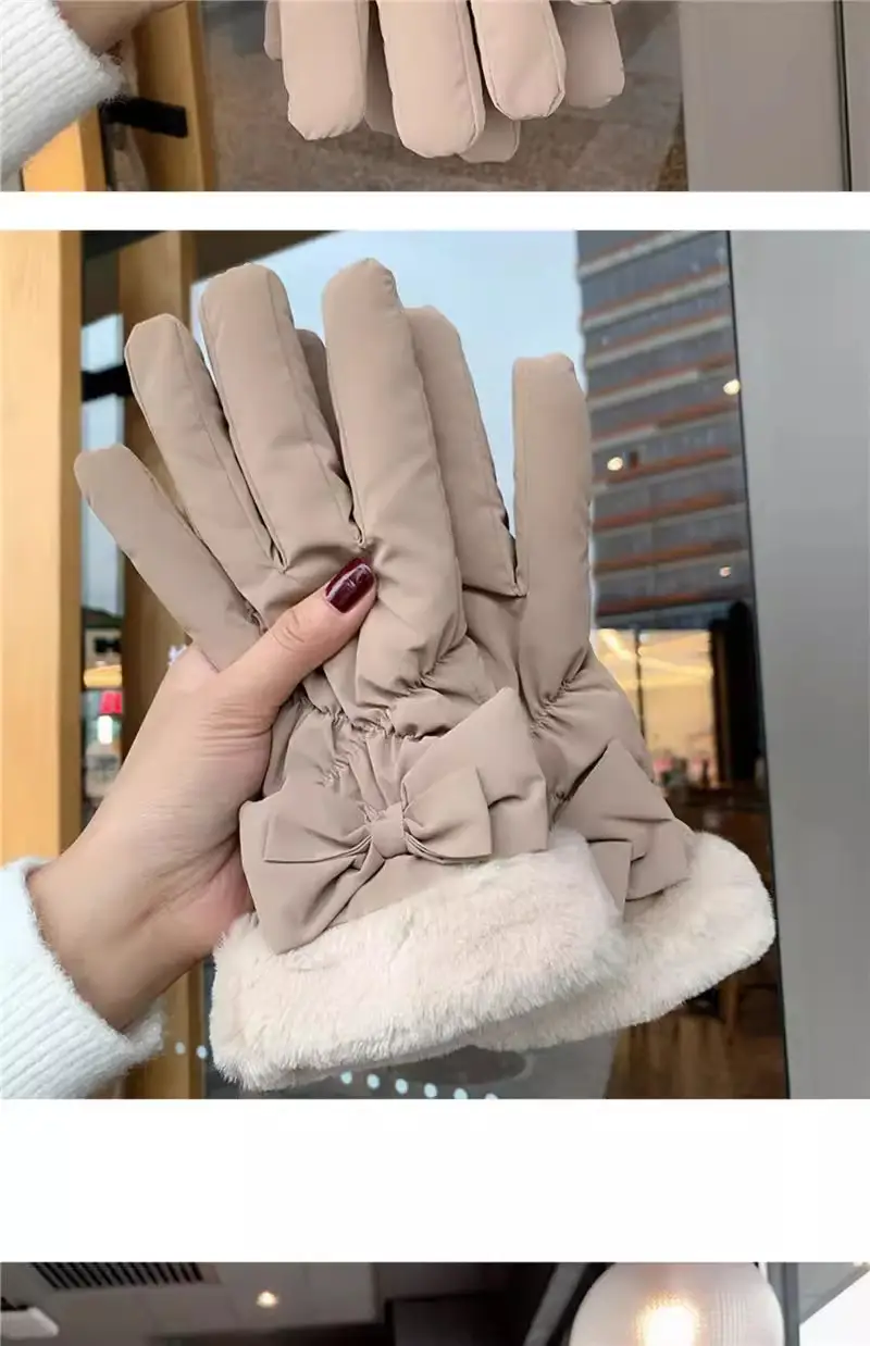Winter Gloves for Women, Thickeneded and Velvet, Cold-Proof, Waterproof, Touch-Screen Cycling Electric Bike, Warm Ski Cotton Gloves — feature 19